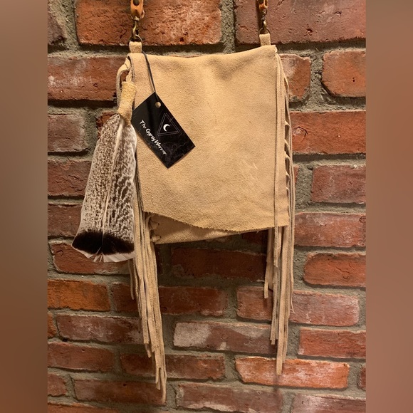 Handmade leather suede purse Southwest Boho Western - Picture 3 of 7
